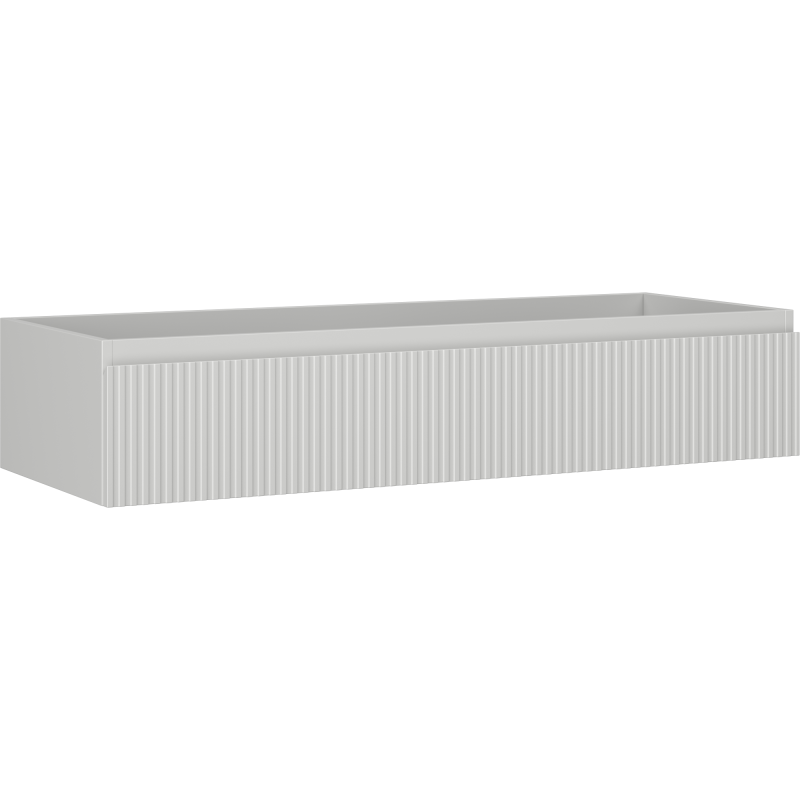 Mexen Rivel szafka łazienkowa podumywalkowa 120 cm, 1 szuflada, ryflowana , szara mat - 91A20-12023-1-BF62