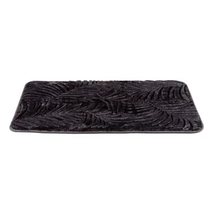 Ciemnoszary dywanik łazienkowy z pianki z pamięcią kształtu 50x80 cm Leaves – Wenko - Dywaniki łazienkowe - miniaturka - grafika 1