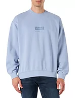 Bluzy męskie - Wrangler Męska bluza z logo Crew, Kentucky Blue, 4XL - miniaturka - grafika 1