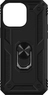 Etui i futerały do telefonów - Hybrydowe etui na telefon komórkowy z uchwytem na pierścień do Apple iPhone 15 Pro Max - czarne - miniaturka - grafika 1