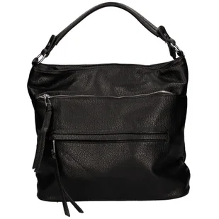 Torebka Damska Elegancka duży czarny worek - Torebki damskie - miniaturka - grafika 1