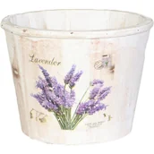 Donice - Osłonka Dekoracyjna Lawenda w Wiaderku Białym - miniaturka - grafika 1