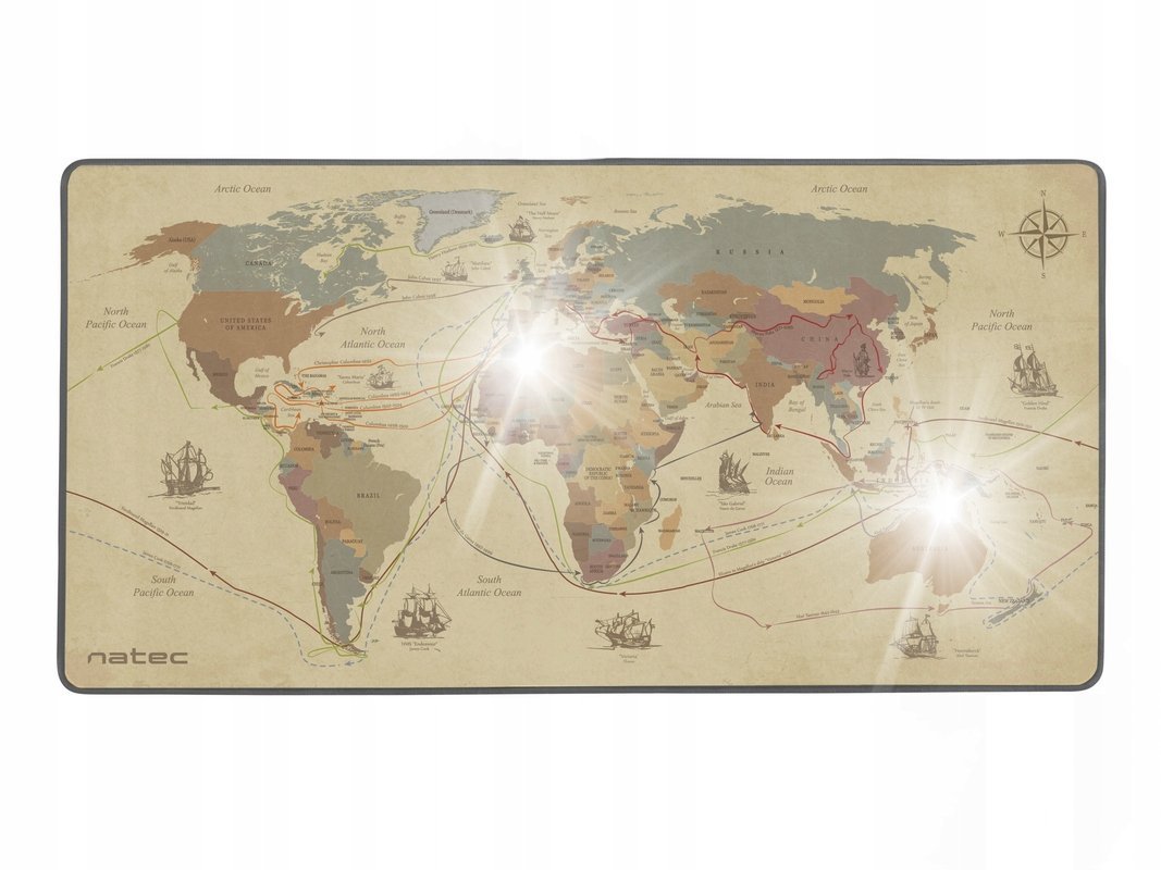 Duża podkładka pod mysz Mapa Discoveries 80x40 cm