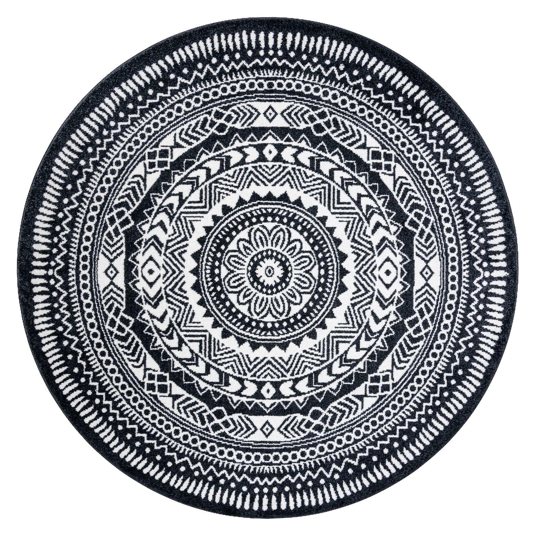 Dywan FUN Napkin serweta koło - czarny koło 200 cm