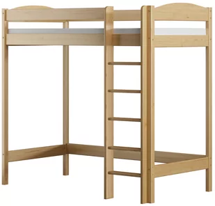 Drewniane łóżko dla dziecka z antresolą sosna Igi 3X 190x80 cm - Łóżka dla dzieci i młodzieży - miniaturka - grafika 1