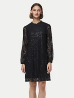 Sukienki - Pieces Sukienka koktajlowa Olline 17151584 Czarny Regular Fit - miniaturka - grafika 1