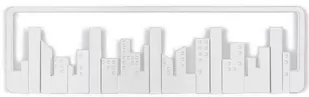 Umbra Wieszak na ubrania Skyline, biały, 49,5x15,5 cm - Wieszaki i stojaki - miniaturka - grafika 4