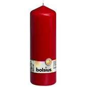 Świece - Świeca pieńkowa 20 x 6,8 cm bordowa - miniaturka - grafika 1