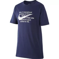 Odzież sportowa dziecięca - Koszulka dla dzieci Nike Tee Swoosh For Life granatowa CT2632 451 - miniaturka - grafika 1