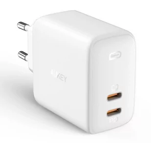PA-B4 White ładowarka sieciowa Omnia GaN 2xUSB C Power Delivery 3.0 65W 6A - Ładowarki do telefonów - miniaturka - grafika 1