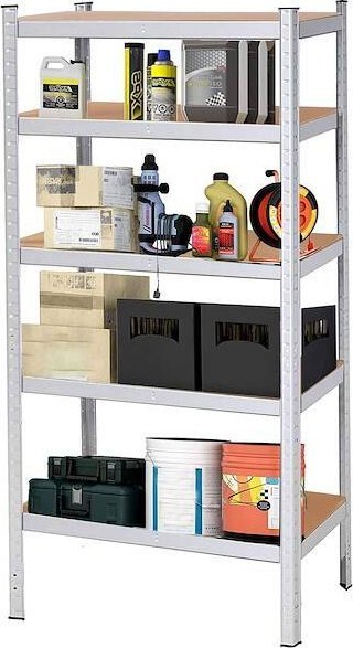 Springos Regał metalowy z 5 półkami 150x75x30cm 675kg do garażu, piwnicy UNIWERSALNY