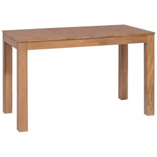 vidaXL Stół z drewna tekowego, naturalne wykończenie, 120x60x76 cm - Stoły - miniaturka - grafika 1