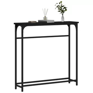 Stolik konsolowy, czarny, 75x19,5x75 cm Lumarko! - Konsole i sekretarzyki - miniaturka - grafika 4