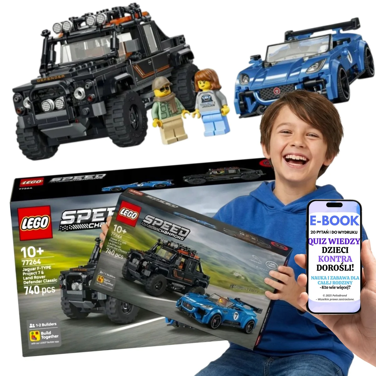 LEGO Speed Champions Dwa Brytyjskie Samochody 740 Elementów Prezent Urodzinowy 77264