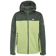 Kurtki męskie - Trespass Palin męska kurtka softshell z kapturem, zielony - miniaturka - grafika 1
