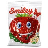 Żelki - Smiley Berry - Lizaki truskawkowe musujące bez dodatku cukru, z Vit C. - miniaturka - grafika 1