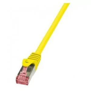LogiLink Kabel sieciowy CQ2037S CAT 6 S/FTP AWG 27/7 RJ45 1 m Żółty - Patchcordy - miniaturka - grafika 1