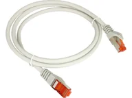Kable miedziane - Patch-cord F/UTP kat.5e PVC 0.25m szary ALANTEC  - ALANTEC - miniaturka - grafika 1
