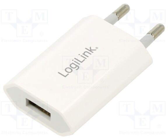 Ładowarka sieciowa USB-A, 5W, 5V/1A, USB-A