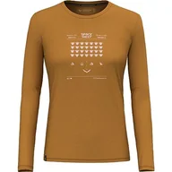 Koszulki i topy damskie - Salewa Pure Space Game Merino T-Shirt damski, złoty brąz, M - miniaturka - grafika 1