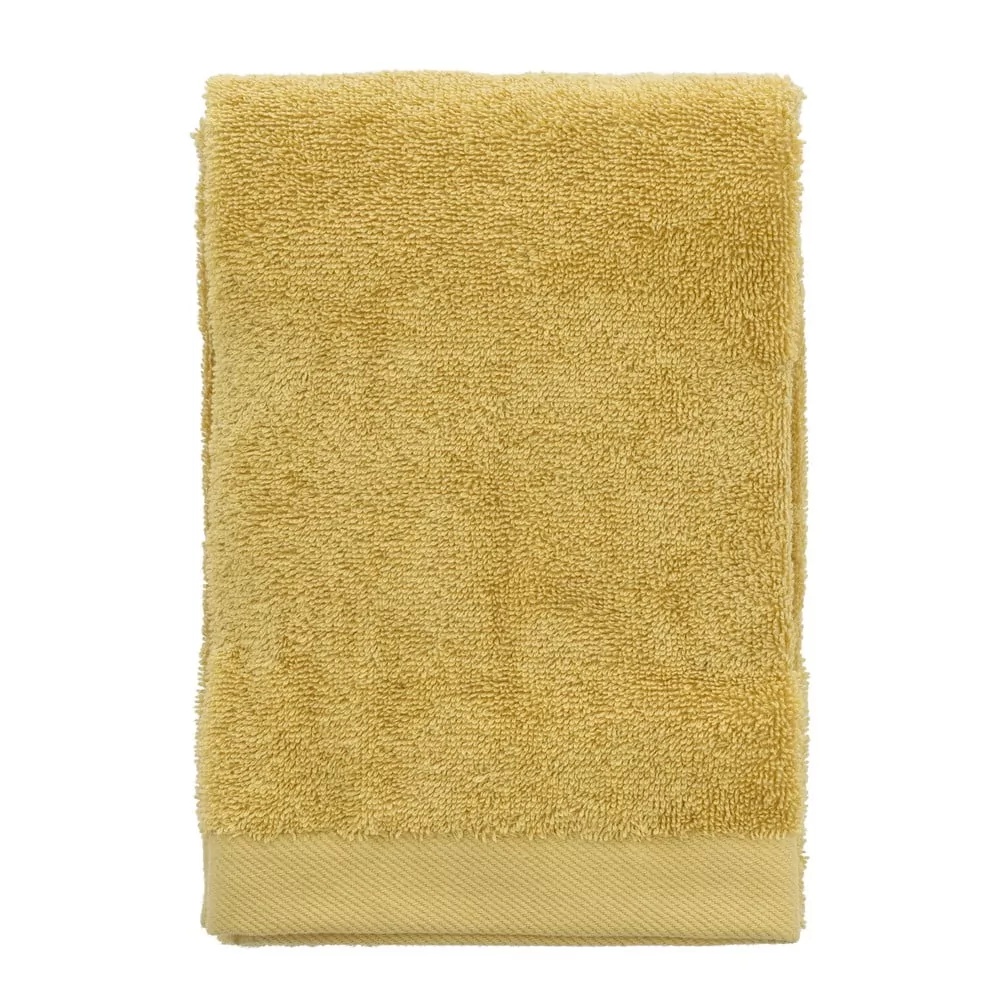 Żółty ręcznik z bawełny organicznej 50x100 cm Comfort – Södahl