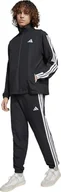 Dresy męskie - Dres męski adidas Sportswear Basic 3-Stripes Woven TT Track Suits czarny JI8849 S - miniaturka - grafika 1