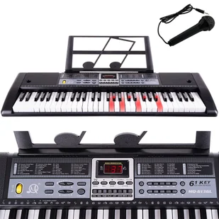 Duże Organy Keyboard Pianino do Nauki 61 +Mikrofon ISO TRADE - Instrumenty muzyczne dla dzieci - miniaturka - grafika 1