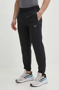 Reebok spodnie do biegania kolor czarny proste 100075619 - Spodnie męskie - miniaturka - grafika 1