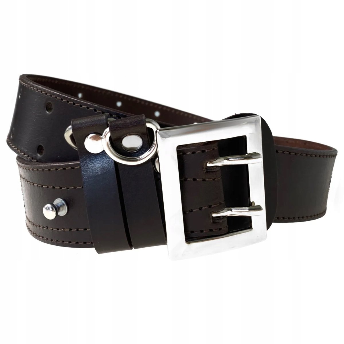 Pas Oficerski La Conga Skórzany Licowy Brązowy 95 cm