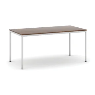 B2B Partner Stół do jadalni 1600 x 800 mm, blat orzech, nogi jasnoszare 555682 - Stoły - miniaturka - grafika 1