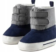 Śniegowce damskie - STERNTALER ŚNIEGOWCE DZIECIĘCE SZARO-GRANATOWE Z RZEPAMI 21/22 J0A - miniaturka - grafika 1