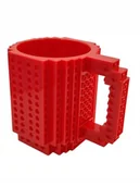 Kubki dla dzieci - Jawi Kubek klockowy czerwony Kubek na klocki Alfabet 500ml - miniaturka - grafika 1