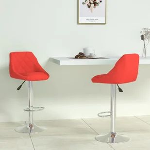 vidaXL Lumarko Stołki barowe, 2 szt., czerwone, sztuczna skóra 335181 - Taborety i hokery - miniaturka - grafika 1