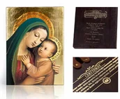 Ikony i obrazy sakralne - Ikona religijna Matka Boża Dobrej Rady i Mądrości Serca - miniaturka - grafika 1