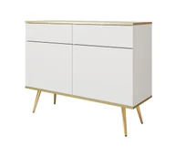 Komody - Komoda Oro Ksz107 Złote / Biała - miniaturka - grafika 1