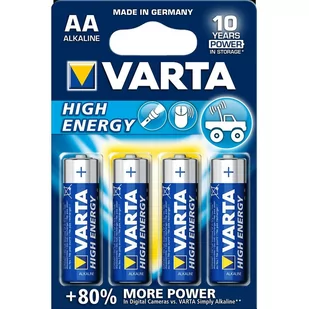 Varta Bateria alkaliczna AA High Energy 4906, 2850 mAh, 4 szt. - Ładowarki i akumulatory - miniaturka - grafika 1