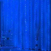 Oświetlenie świąteczne - Kurtyna Ledowa 300 lampek LED 3m x 3m BLUE / NIEBIESKI - miniaturka - grafika 1