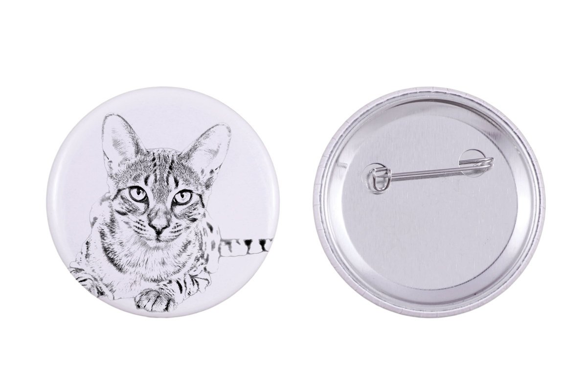 Kot egipski Mau - ozdoba plecaka, personalizowana przypinka, idealny gadżet dla miłośników zwierząt marki Art-Dog