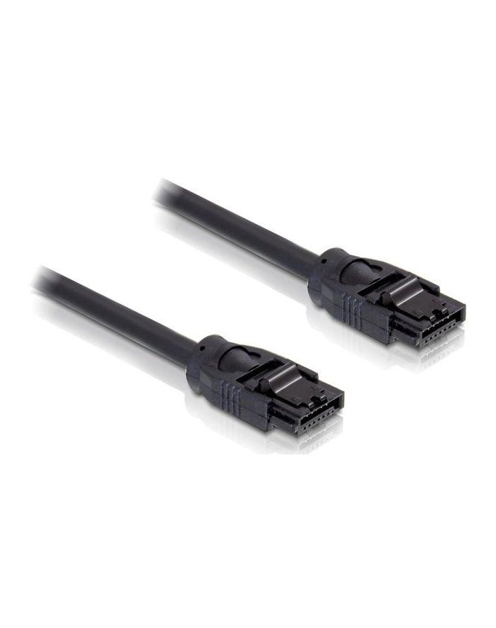 KABEL SATA DATA III 6GB/S 30CM ZATRZ. MET. OKRĄGŁY DELOCK