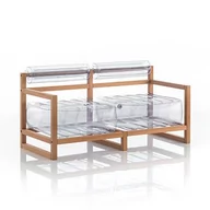 Sofy ogrodowe - YOKO SOFA EKO WOOD FRAME TRANSPARENT - miniaturka - grafika 1