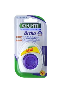 Sunstar EUROPE S.A. GUM ORTHO Floss nić dentystyczna (3220), 50szt. - Nici dentystyczne - miniaturka - grafika 1