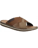 Klapki i japonki męskie - KLAPKI RIEKER - 600105-02 BRĄZ - Rieker - miniaturka - grafika 1