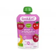 Desery dla dzieci - Smileat Mus z ekologicznymi malinami i jogurtem po 9 miesiącu 100 g Bio - miniaturka - grafika 1