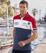 Koszulki męskie - Koszulka polo z dzianiny pika ze stretchem Mythic Racing Mężczyzna Atlas For Men - Kolor : Granatowy - Rozmiar : 4XL - miniaturka - grafika 1