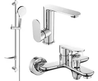 Zestawy baterii łazienkowych - Mexen Milo DF05 zestaw wannowy, chrom - 713053DF05-00 - miniaturka - grafika 1