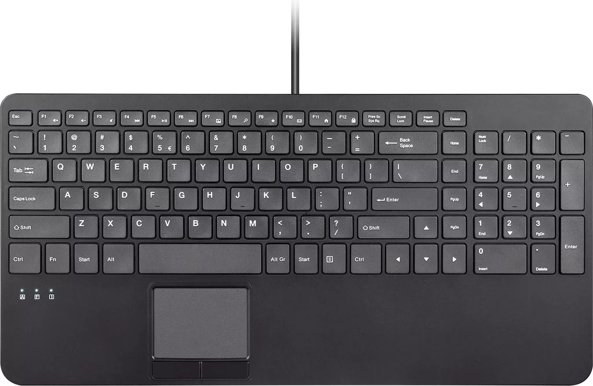 Perixx PERIBOARD-534 H DE Przewodowa klawiatura USB - z touchpadem i 2x hub 57156G