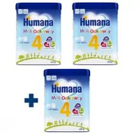 Mleko modyfikowane - Humana Zestaw 4 Mali Odkrywcy Napój mleczny w proszku po 24. miesiącu + 4 Mali Odkrywcy Napój mleczny w proszku po 24. miesiącu gratis 3 x 650 g - miniaturka - grafika 1