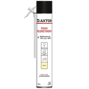 Piana montażowa poliuretanowa 750 ml Axton - Pianki montażowe - miniaturka - grafika 1