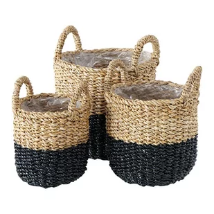 Boltze Osłonki na doniczki z trawy morskiej SEAGRASS zestaw 3szt 1022138 - Donice - miniaturka - grafika 1