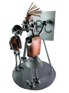 Metalowa figurka Nauczycielka polskiego. Prezent dla nauczycielki - Figurki dekoracyjne - miniaturka - grafika 1